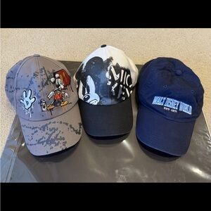 Disney Mickey Mouse Vintage Y2K Rare Cap Trio All Bought from Walt Disney World